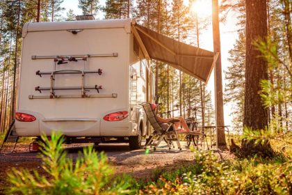 Family vacation travel RV, holiday trip in motorhome Harold Alexander Camping Area Camp - Arkansas Dispersed Site