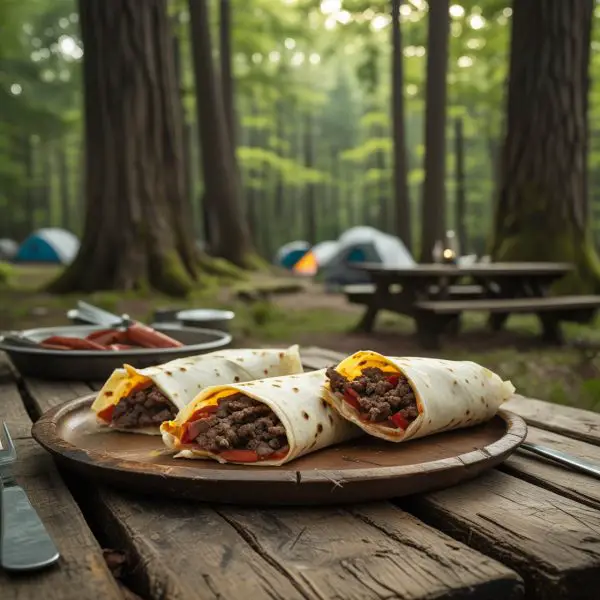 Campfire Cheesesteak Wraps